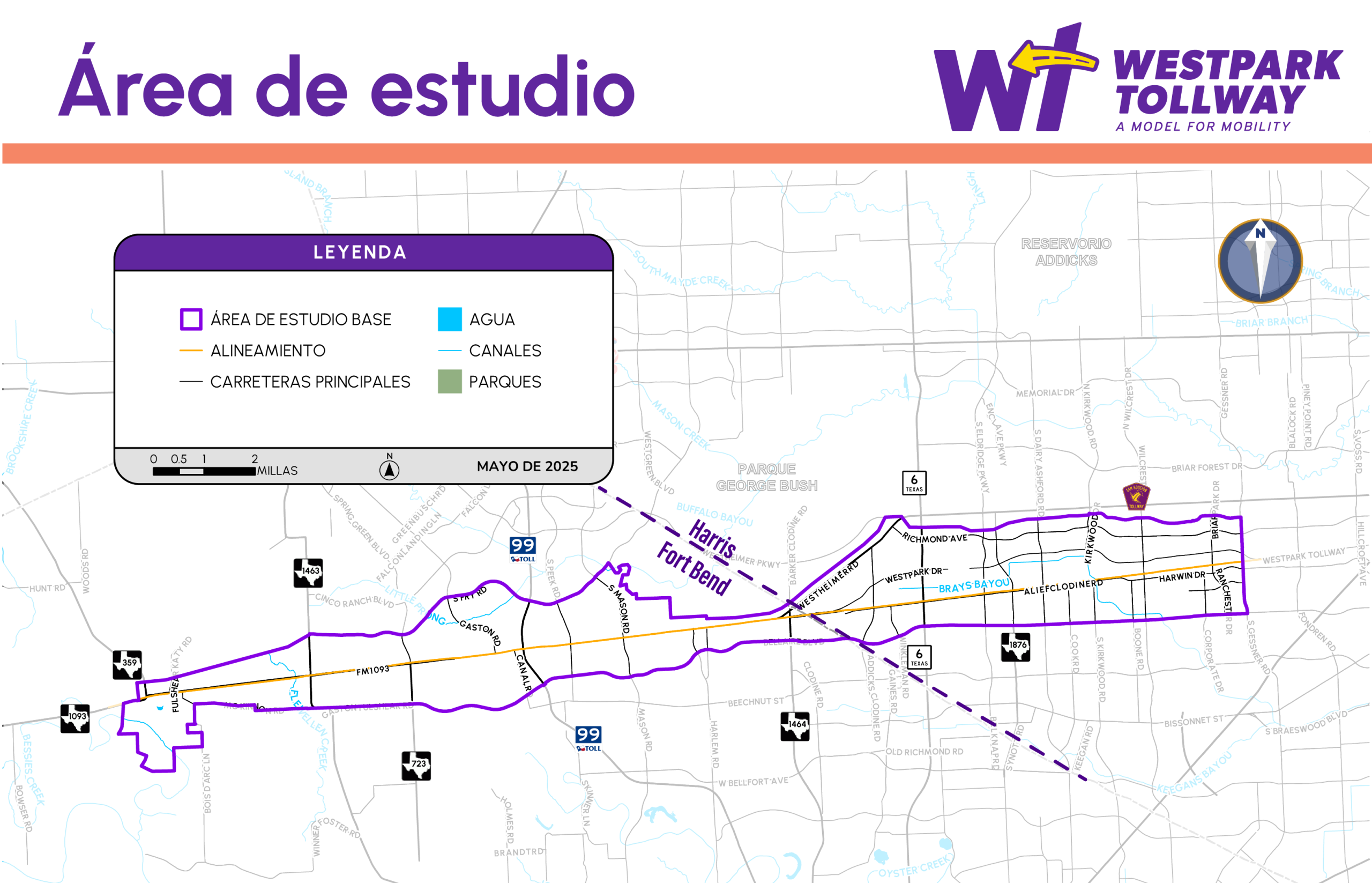 Westpark Updated Study Area Map WEB 09-25 Mapa de la zona de estudio